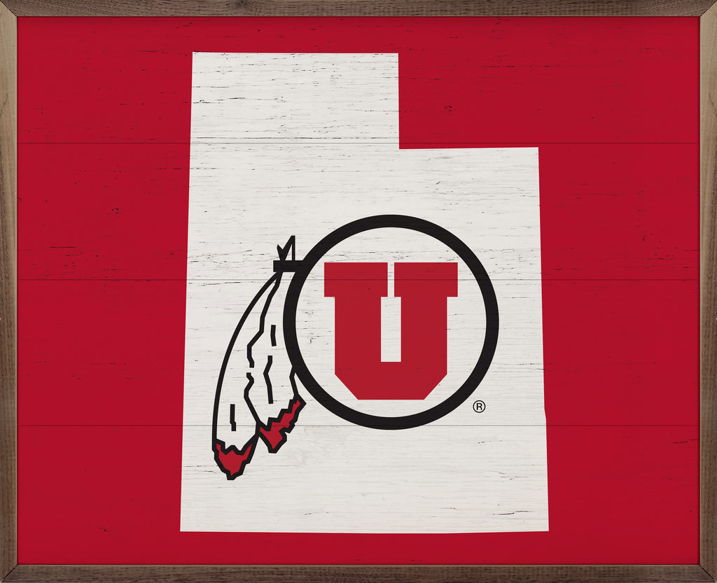 State Logo Utah 20x16 / Red