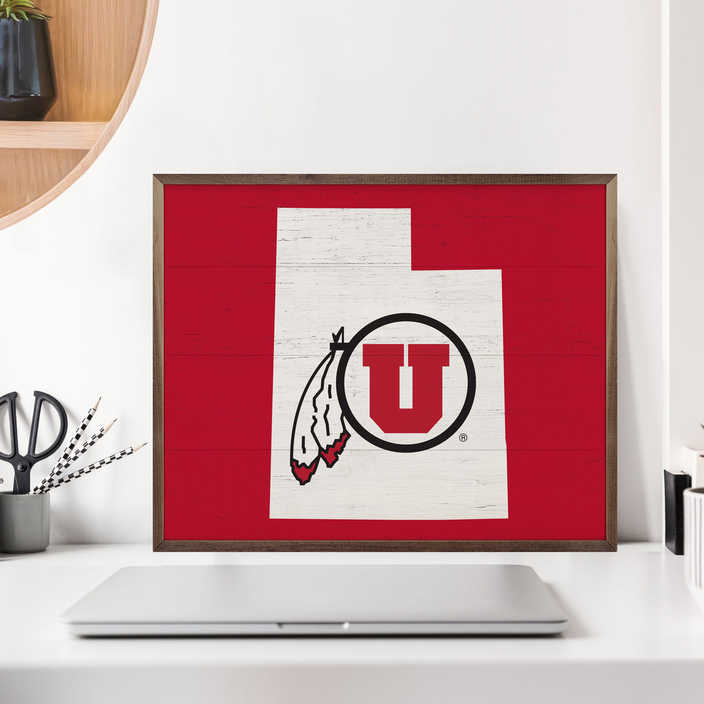 State Logo Utah 20x16 / Red