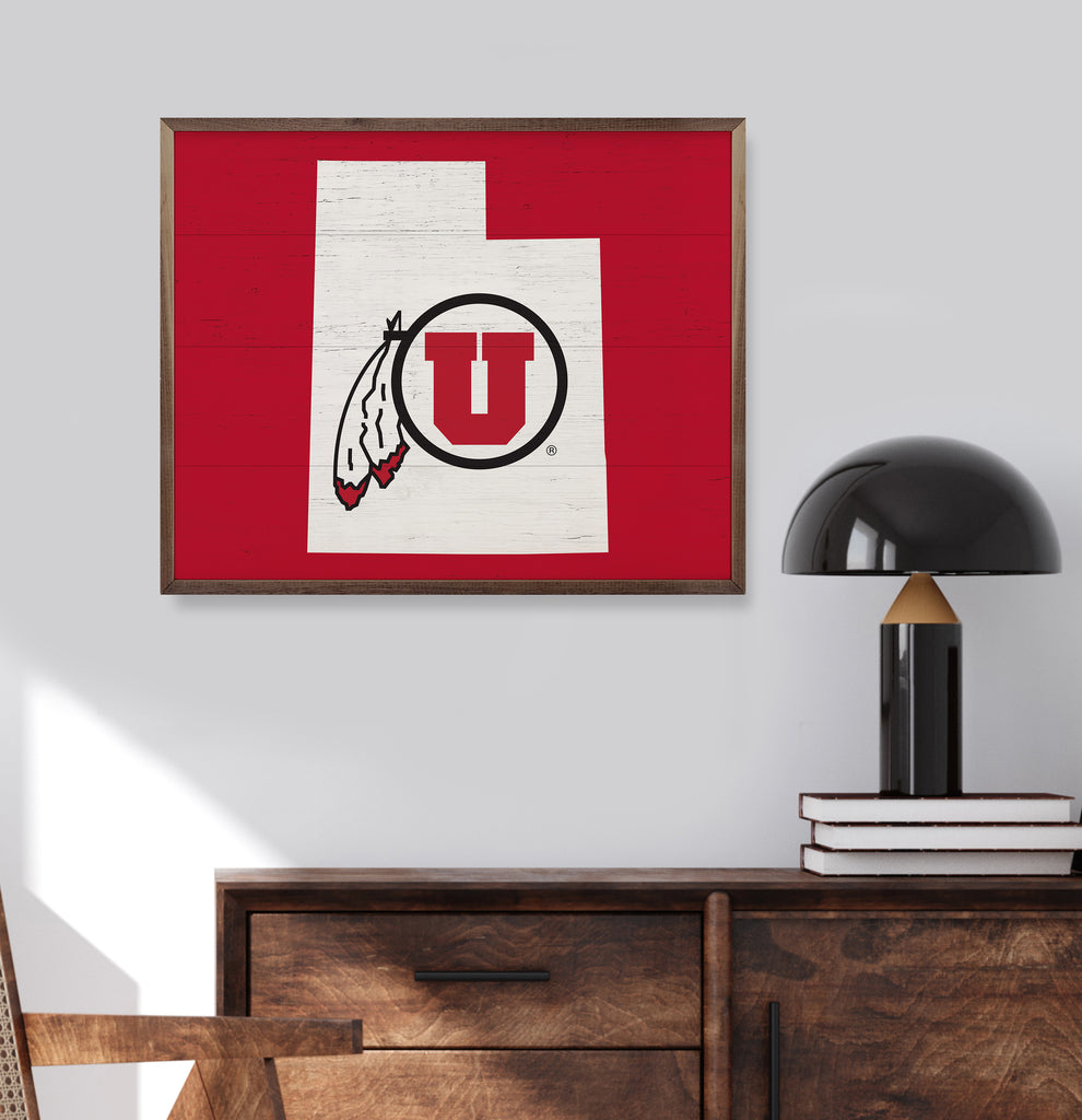 State Logo Utah 20x16 / Red