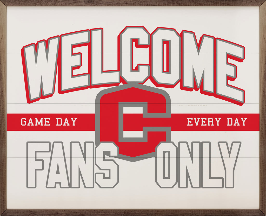 Welcome Fans Only Central College 20x16 / White
