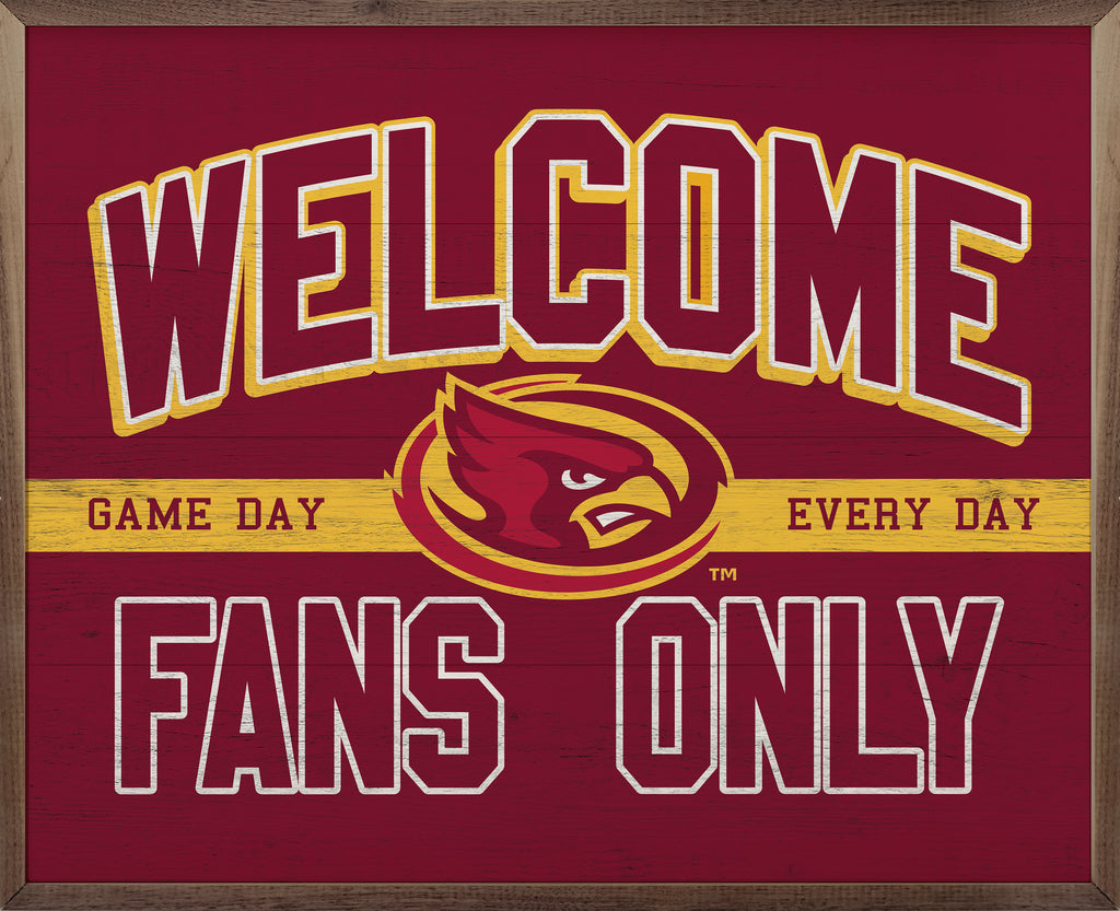 Welcome Fans Only Iowa State 20x16 / Red