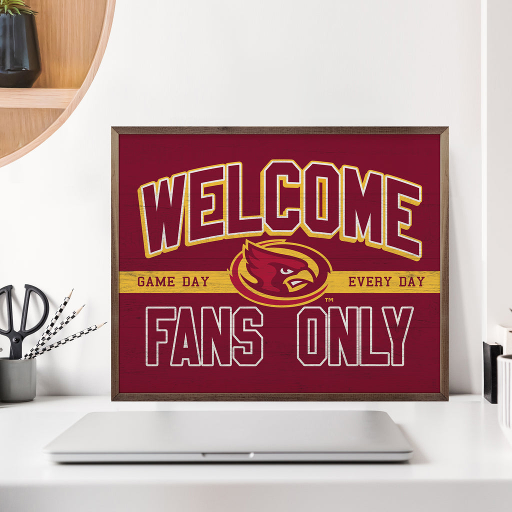 Welcome Fans Only Iowa State 20x16 / Red
