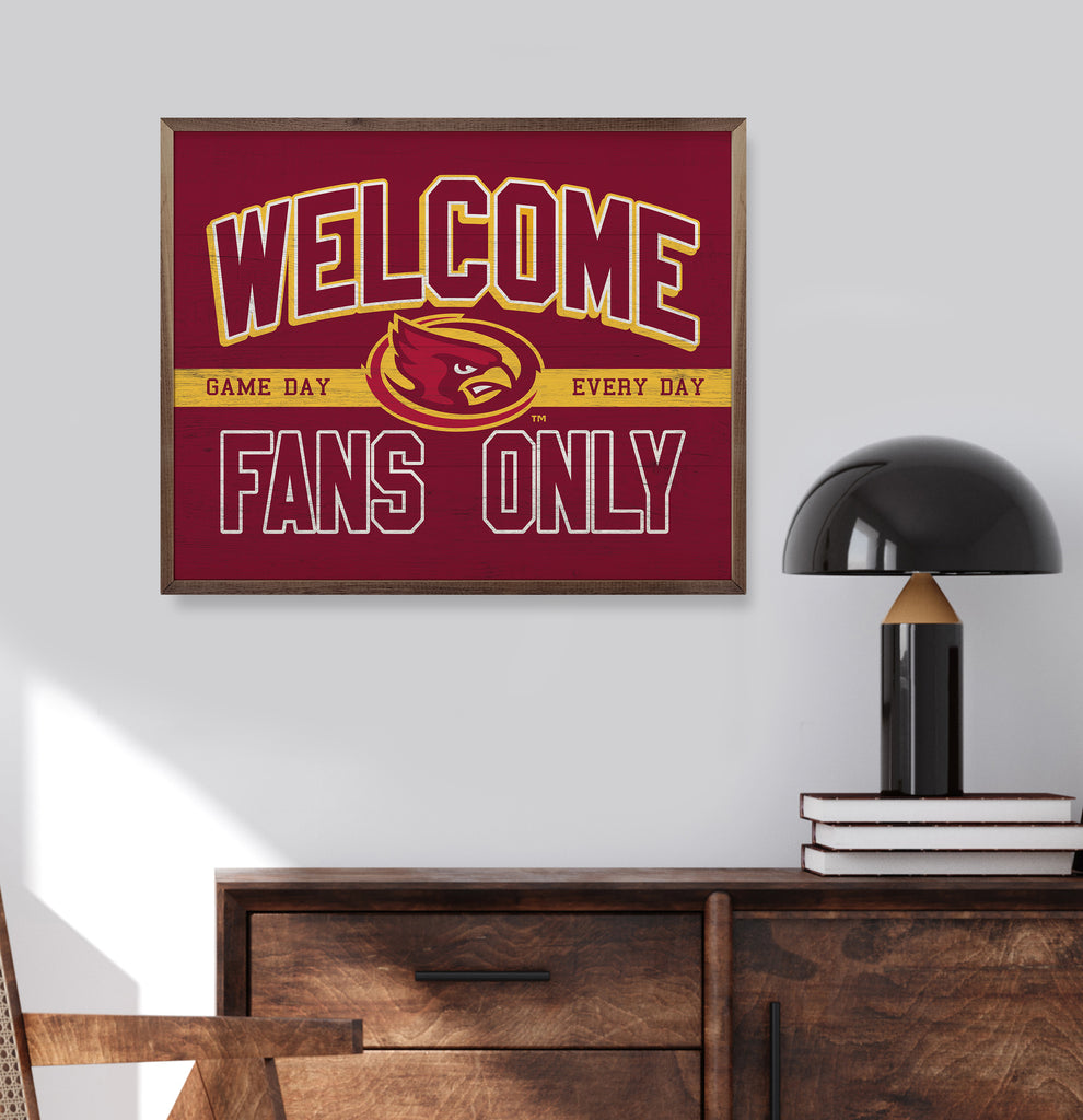 Welcome Fans Only Iowa State 20x16 / Red