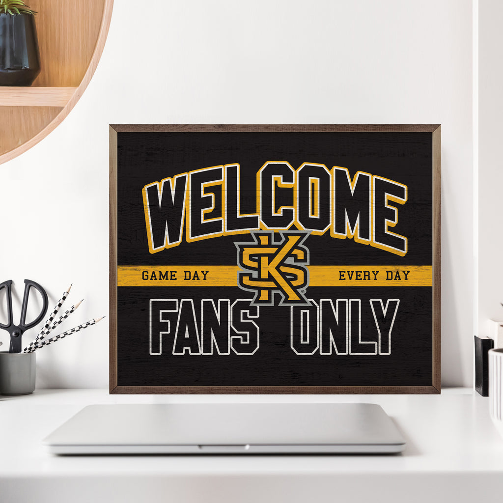 Welcome Fans Only Kennesaw 20x16 / Black