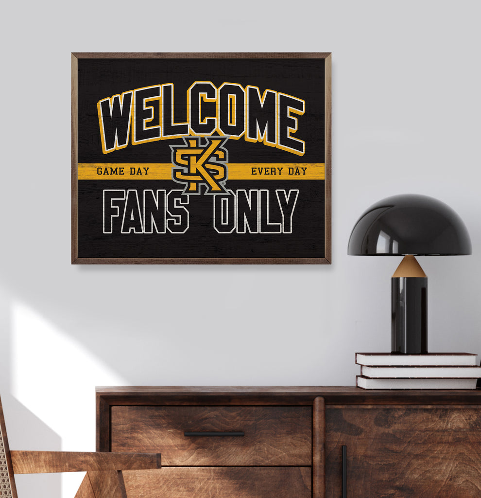 Welcome Fans Only Kennesaw 20x16 / Black