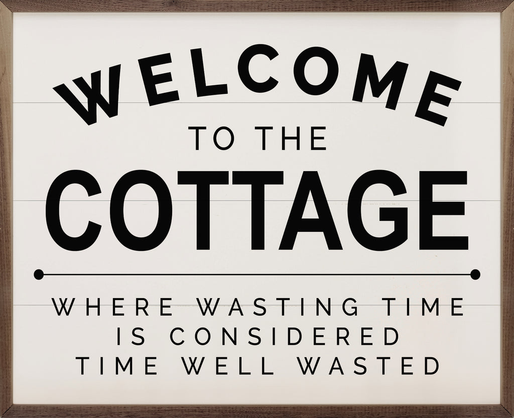 Welcome To The Cottage White 20x16 / White