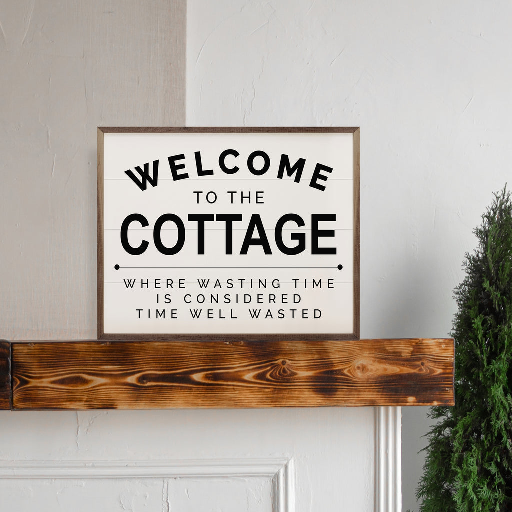 Welcome To The Cottage White 20x16 / White
