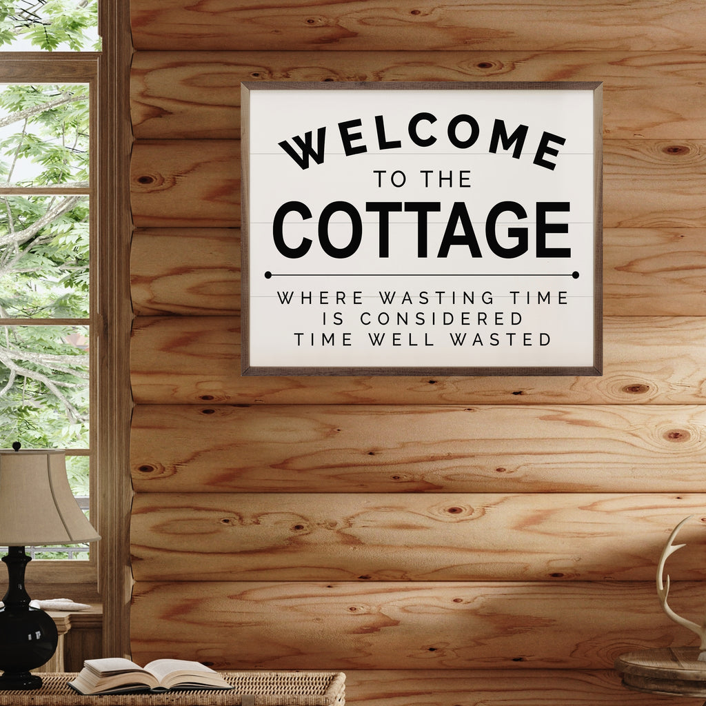 Welcome To The Cottage White 20x16 / White