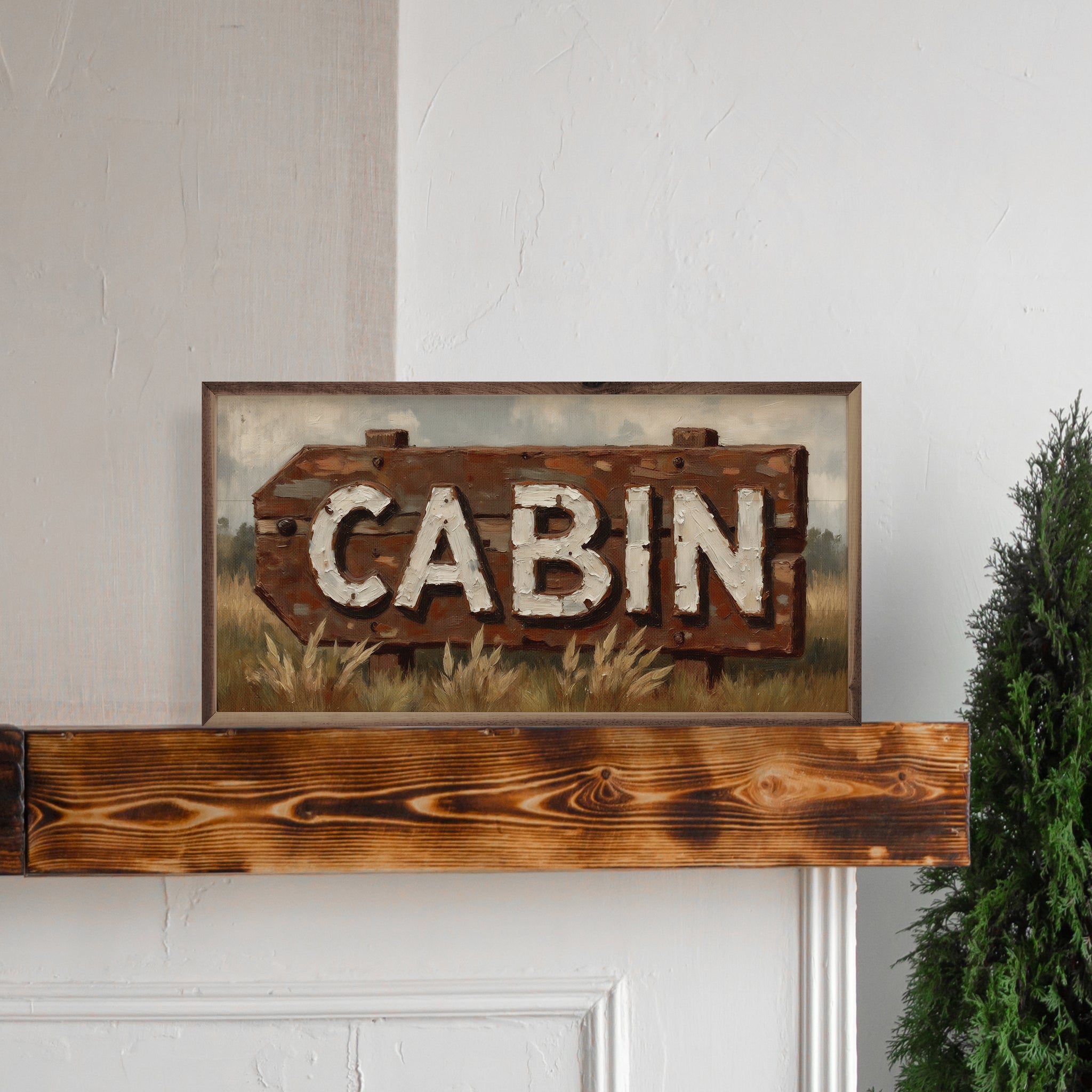 Vintage Wood Cabin Sign – Kendrick Home