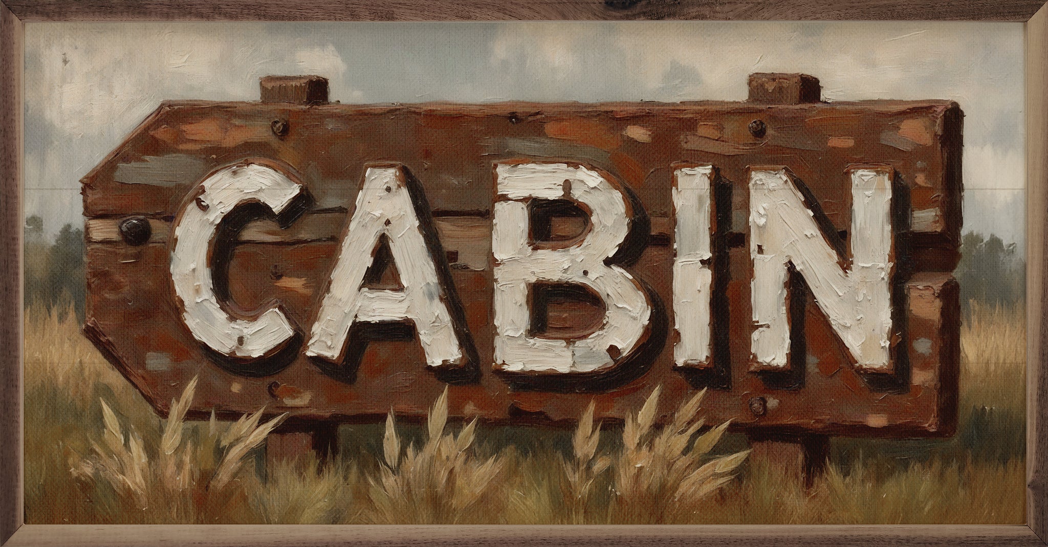 Vintage Wood Cabin Sign – Kendrick Home