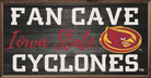 Fan Cave Mascot Iowa State 24x12 / Black