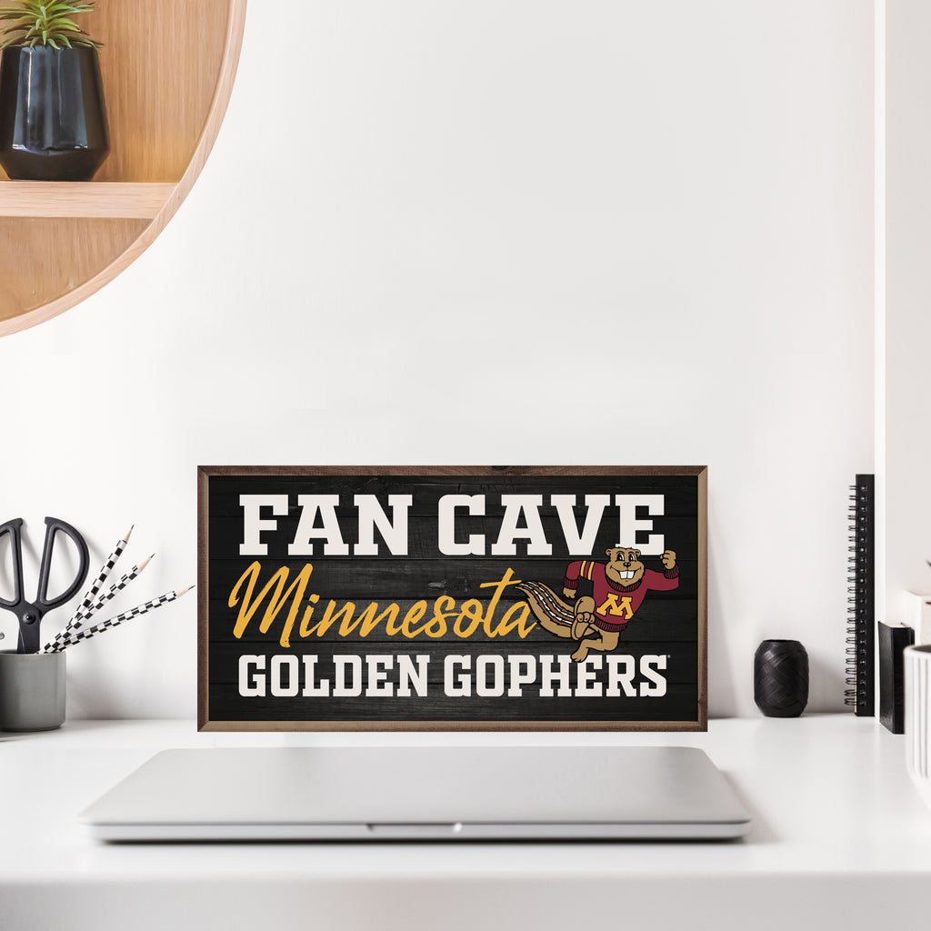 Fan Cave Mascot Minnesota 24x12 / Black