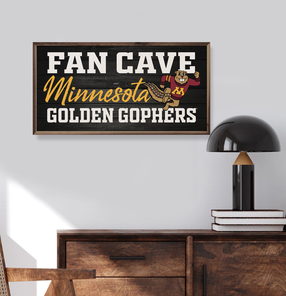 Fan Cave Mascot Minnesota 24x12 / Black
