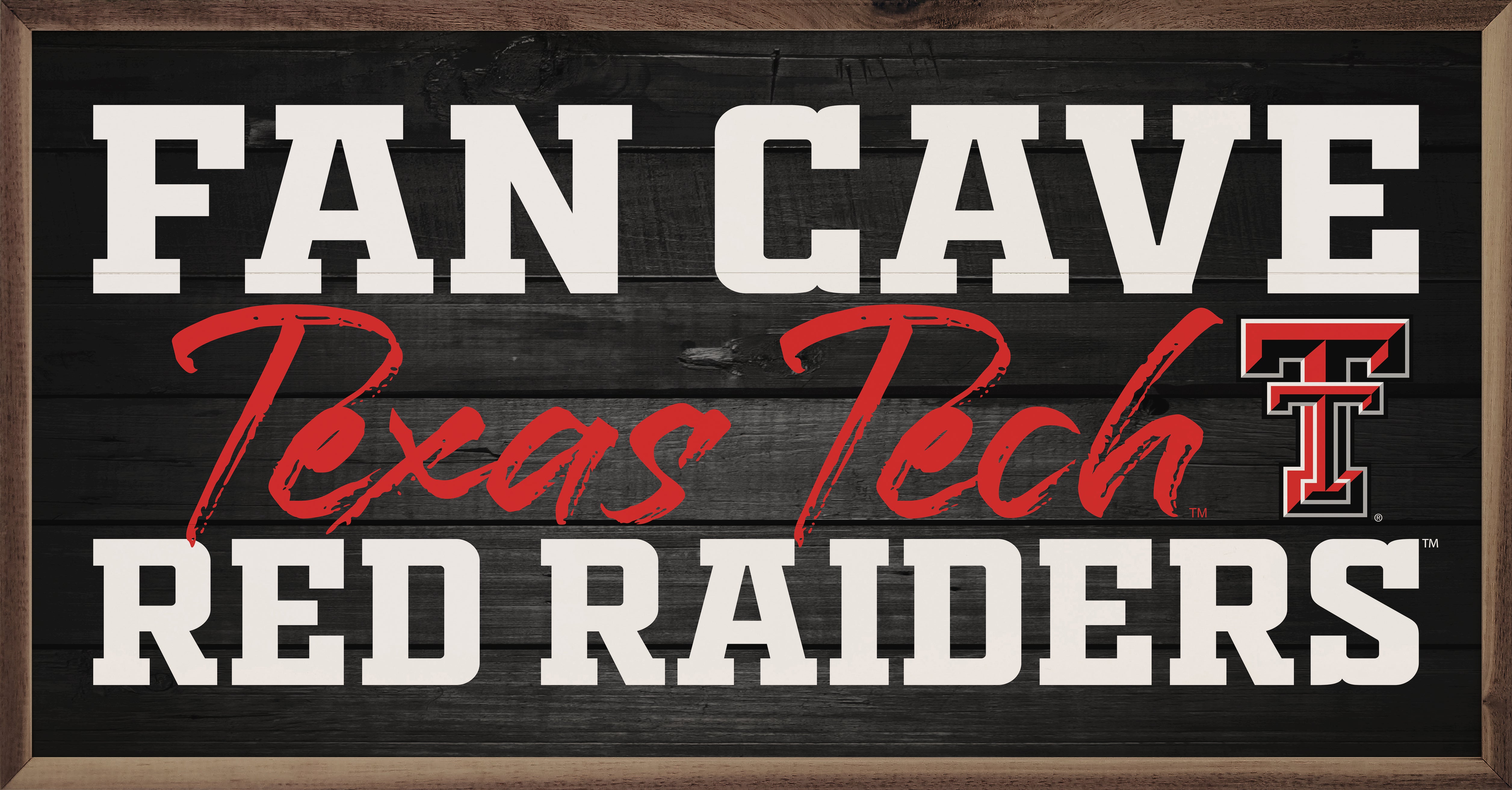 Fan Cave Mascot Texas Tech 24x12 / Black