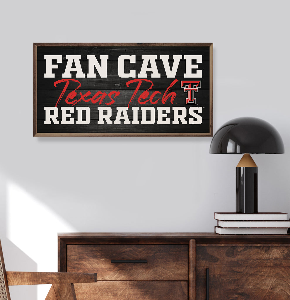 Fan Cave Mascot Texas Tech 24x12 / Black