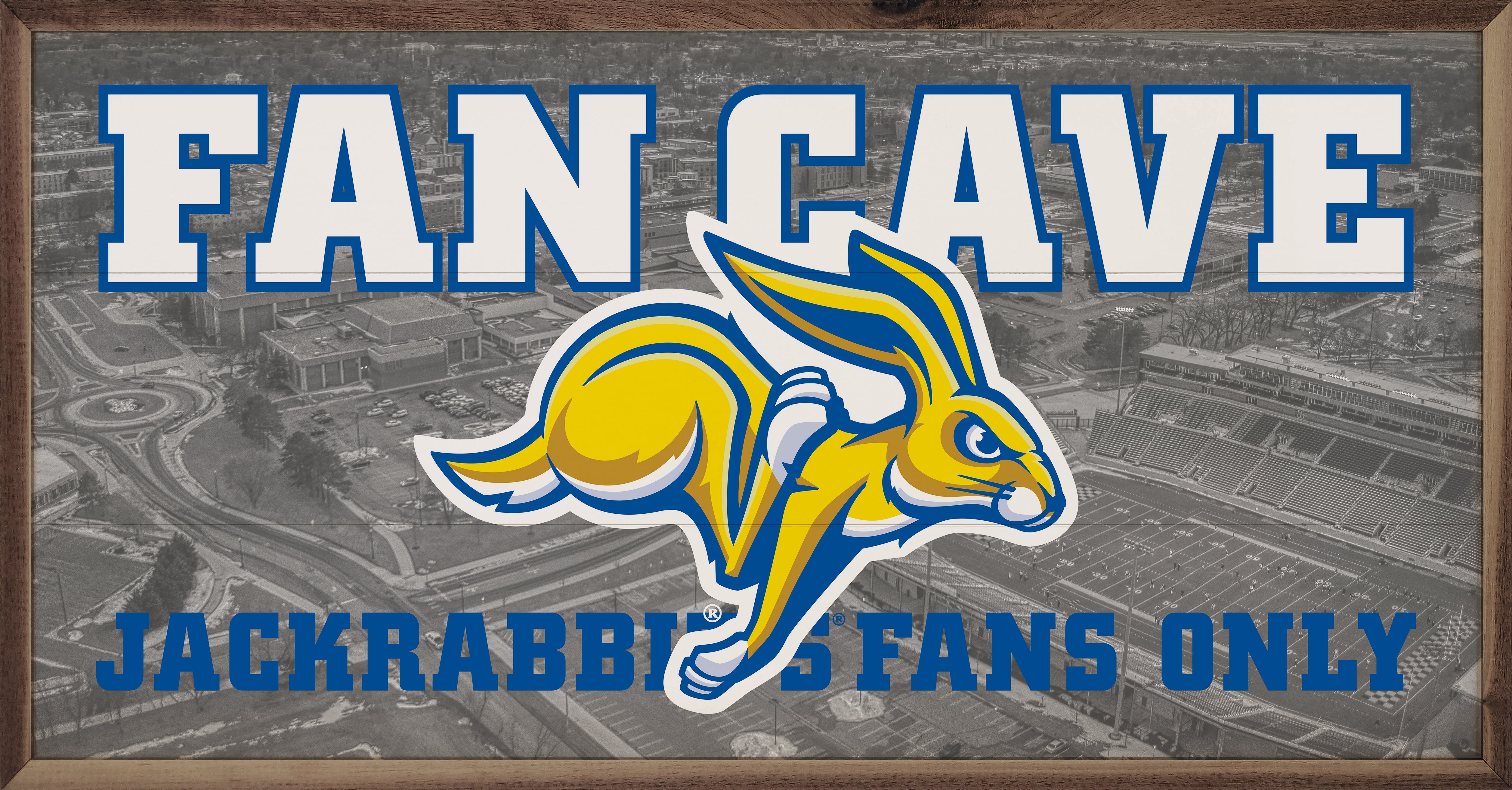 Fan Cave Stadium South Dakota State 24x12 / Gray