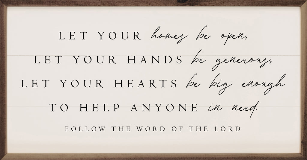 Follow The Word Of The Lord White 24x12 / White
