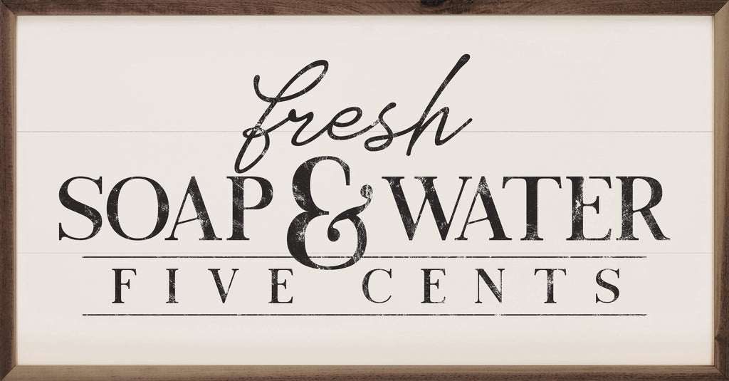 Fresh Soap And Water Five Cents White 24x12 / White