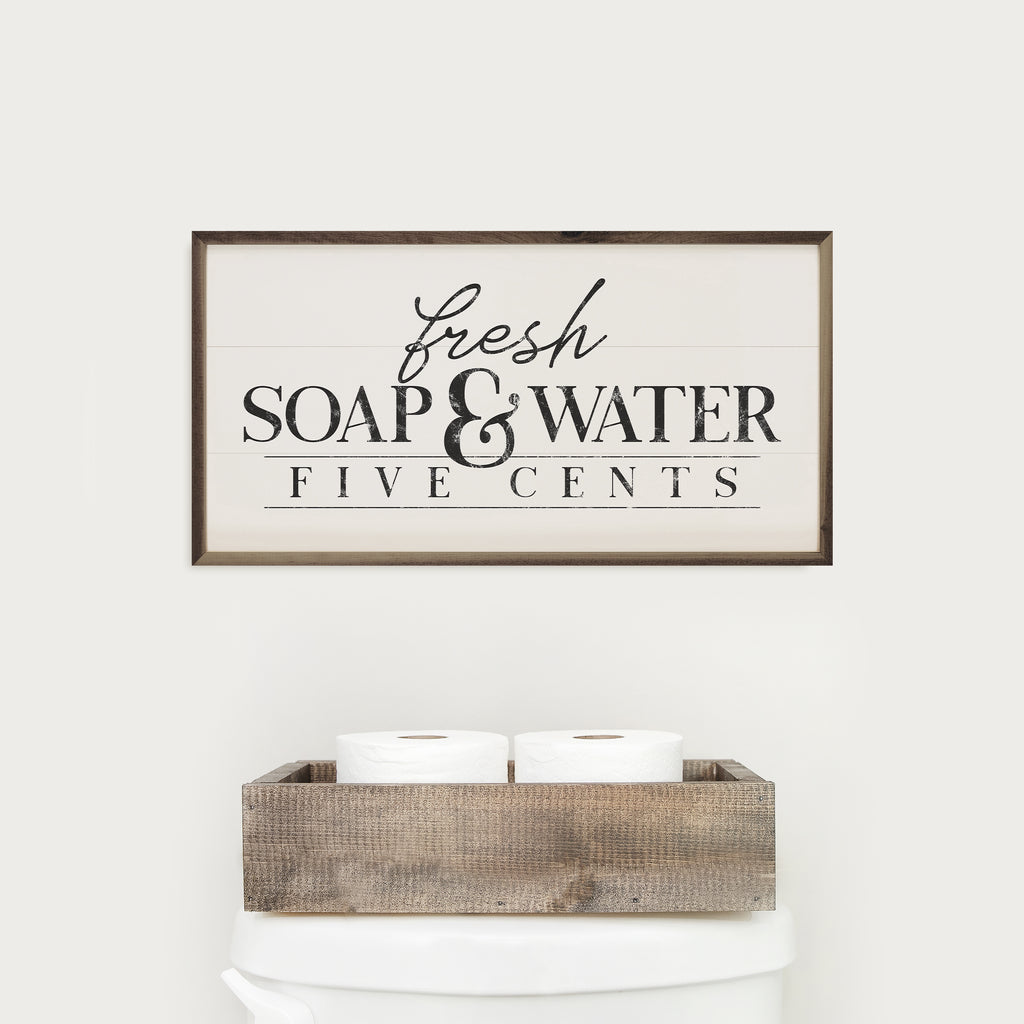 Fresh Soap And Water Five Cents White 24x12 / White