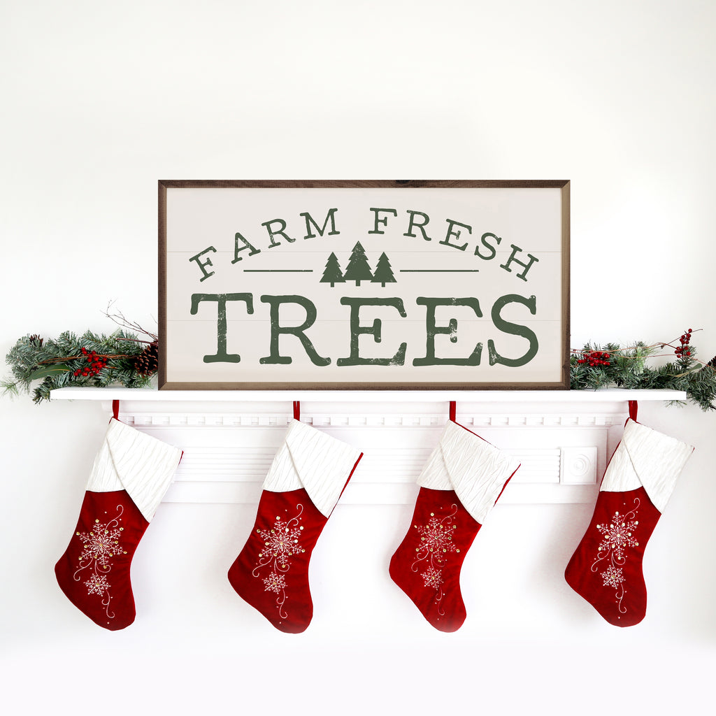 Green Farm Fresh Trees White 24x12 / White