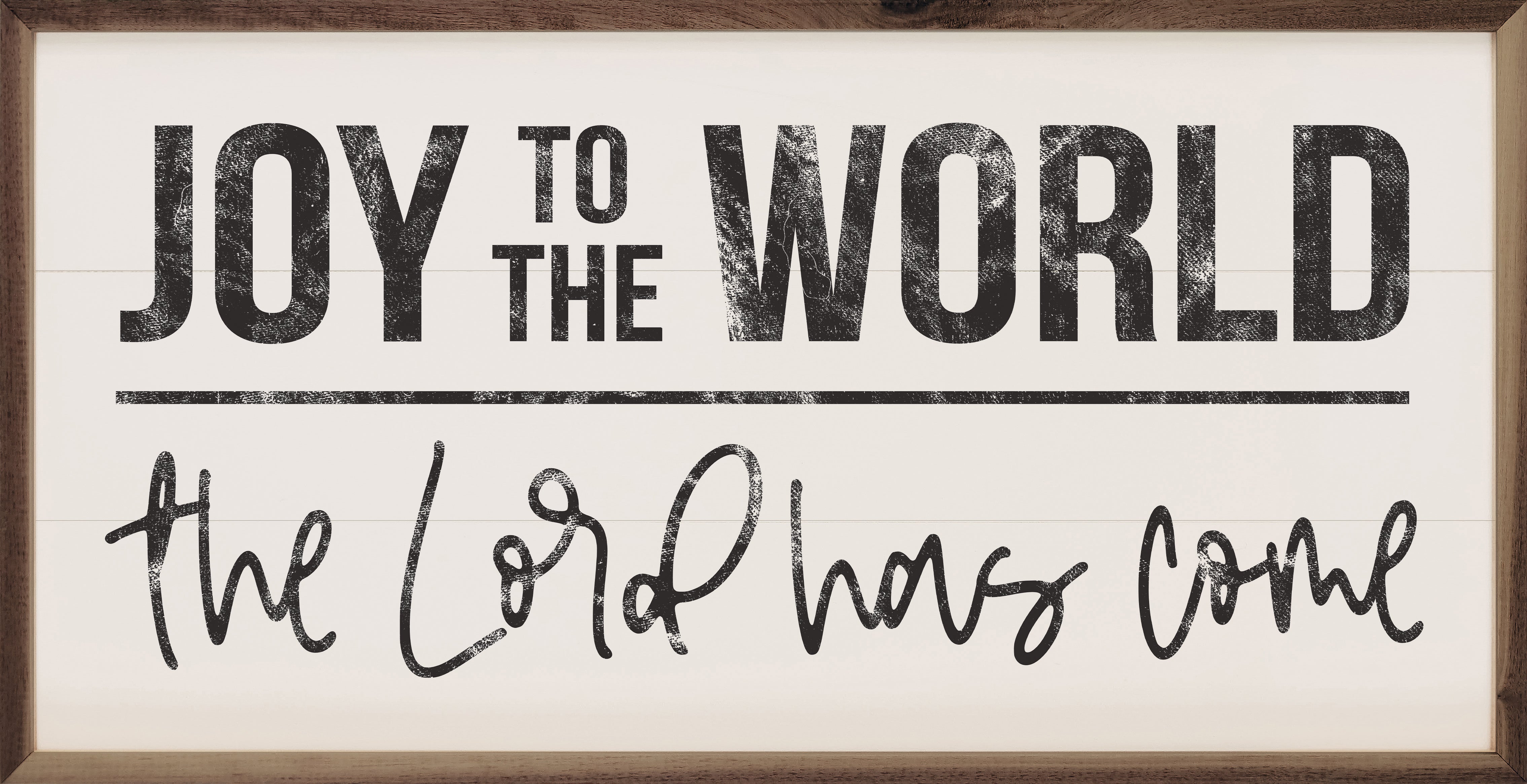 Joy To The World The Lord Has Come 24x12 / White