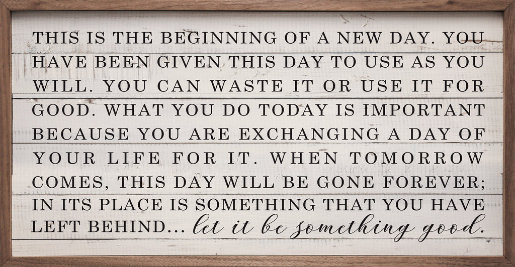 Let It Be Something Good 24x12 / Whitewash