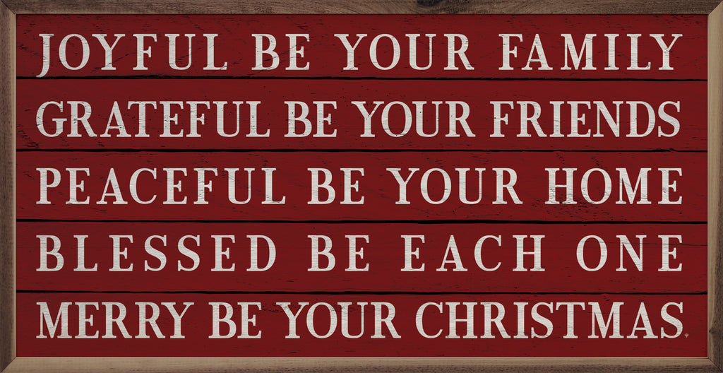 Merry Be Your Christmas Red 24x12 / Red