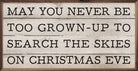 Never Be Too Grown Up Whitewash 24x12 / Whitewash