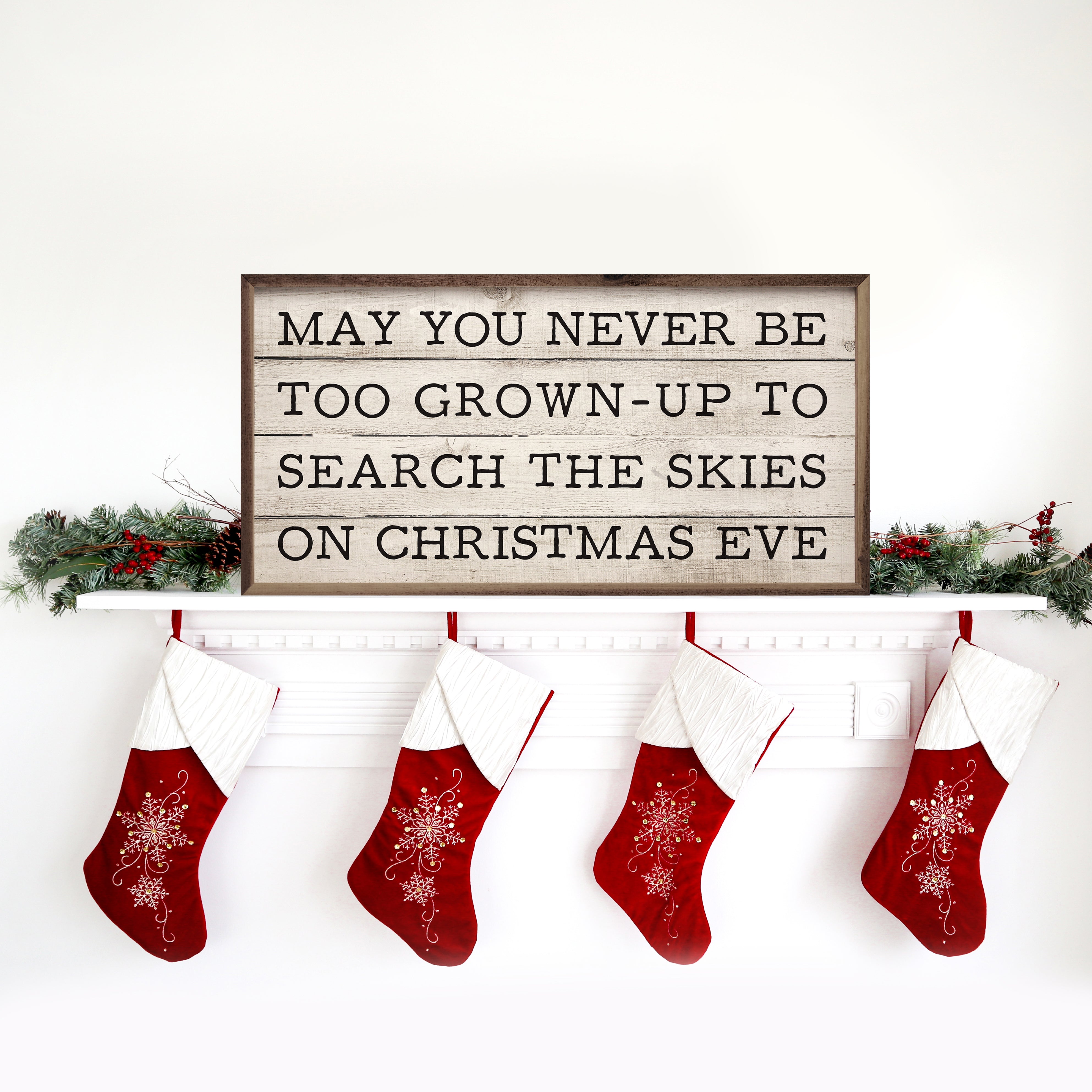 Never Be Too Grown Up Whitewash 24x12 / Whitewash