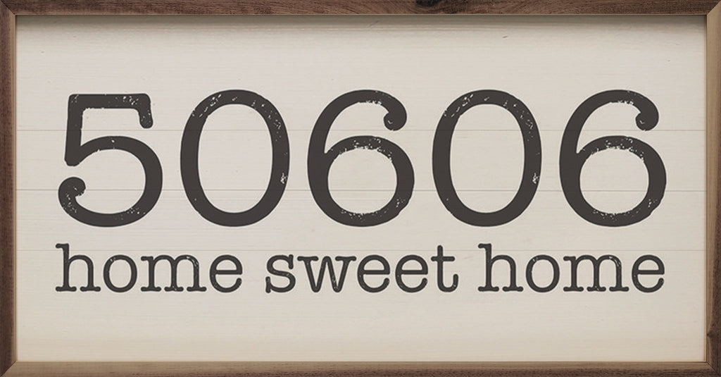 Personalized Zip Home Sweet Home White 24x12 / White