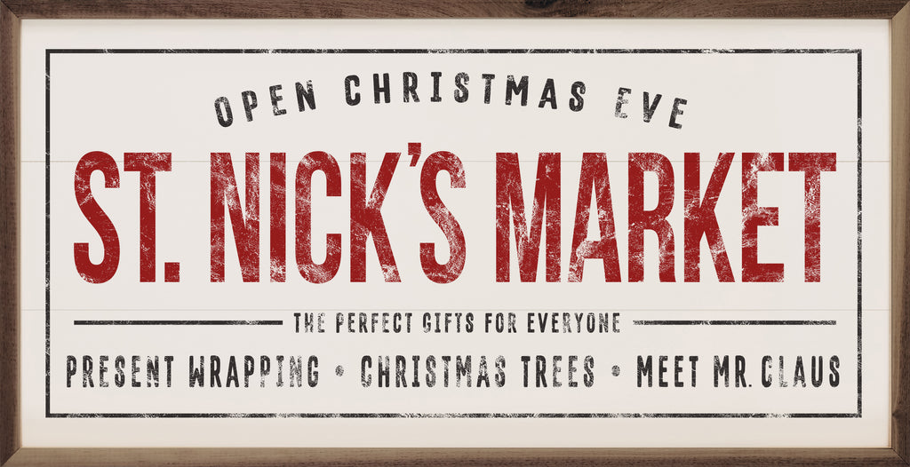 St. Nick's Market White 24x12 / White