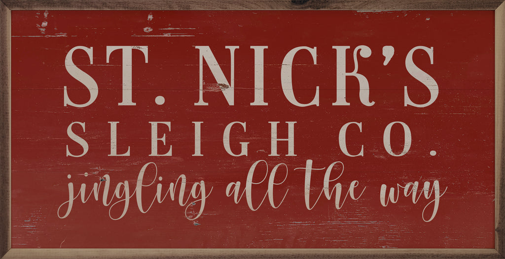 St. Nick's Sleigh Co. Red 24x12 / Red