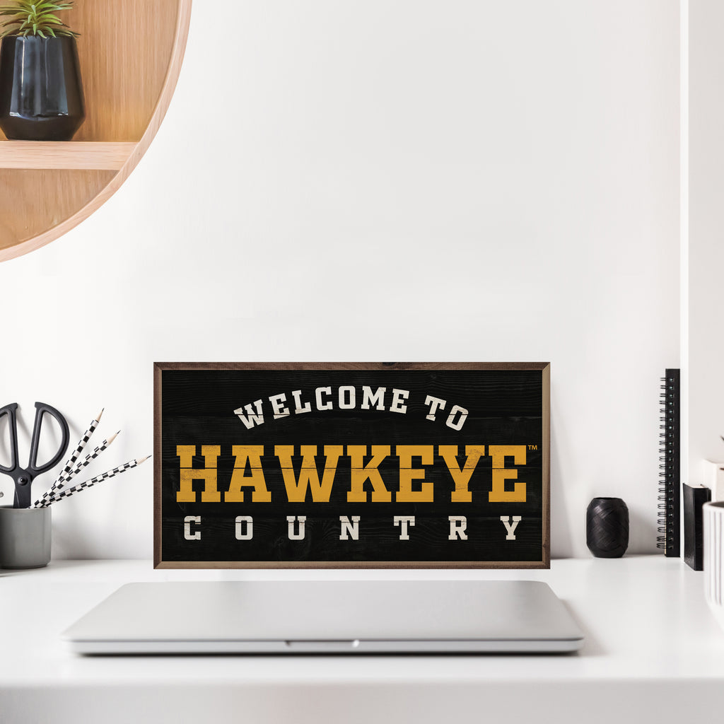 Welcome Country Iowa 24x12 / Black