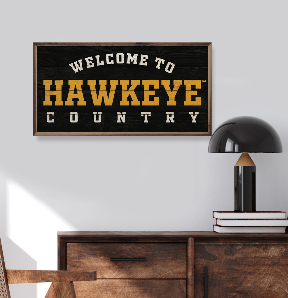 Welcome Country Iowa 24x12 / Black