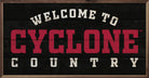 Welcome Country Iowa State 24x12 / Black