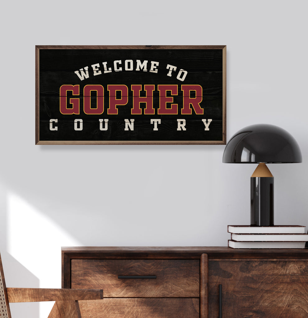 Welcome Country Minnesota 24x12 / Black