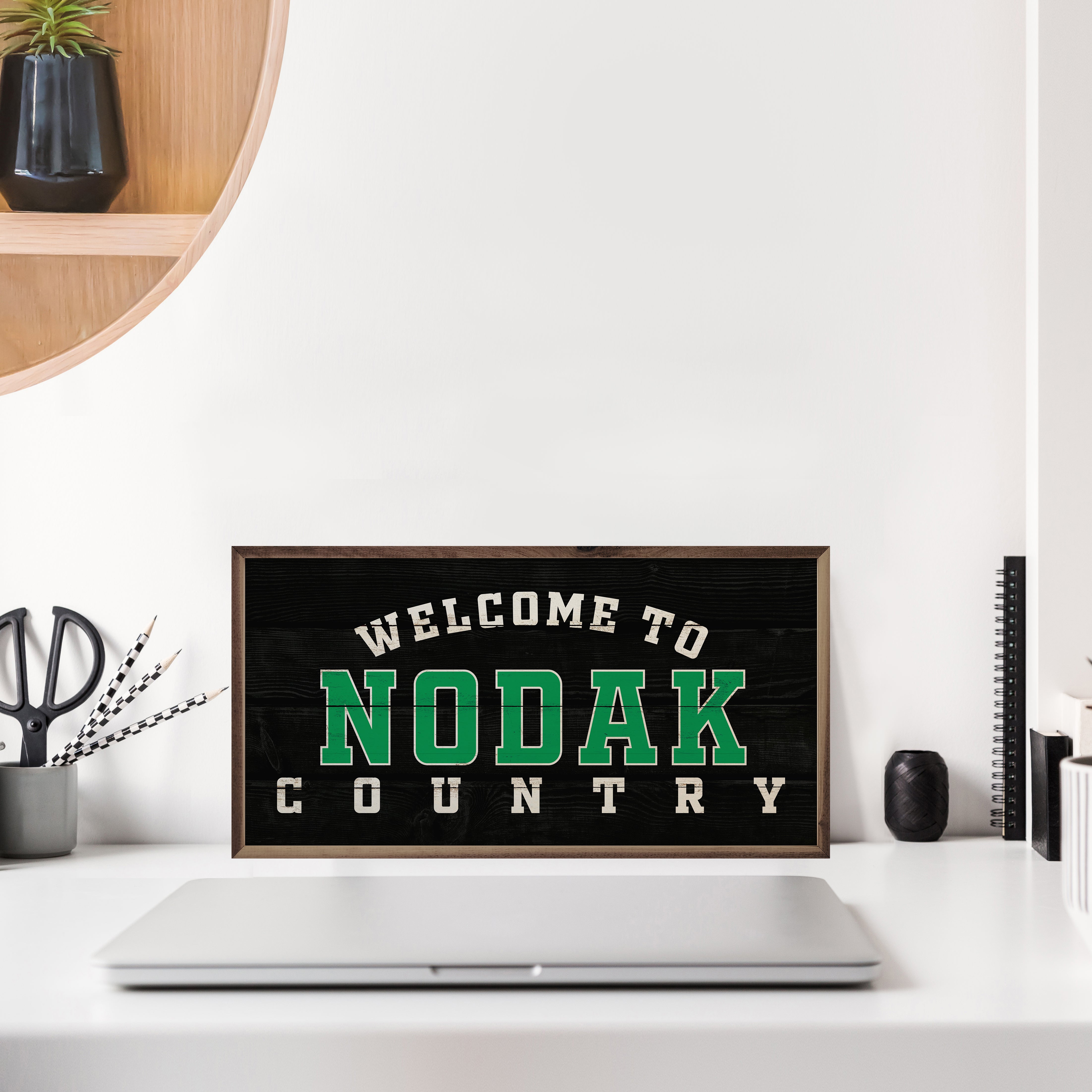 Welcome Country North Dakota 24x12 / Black