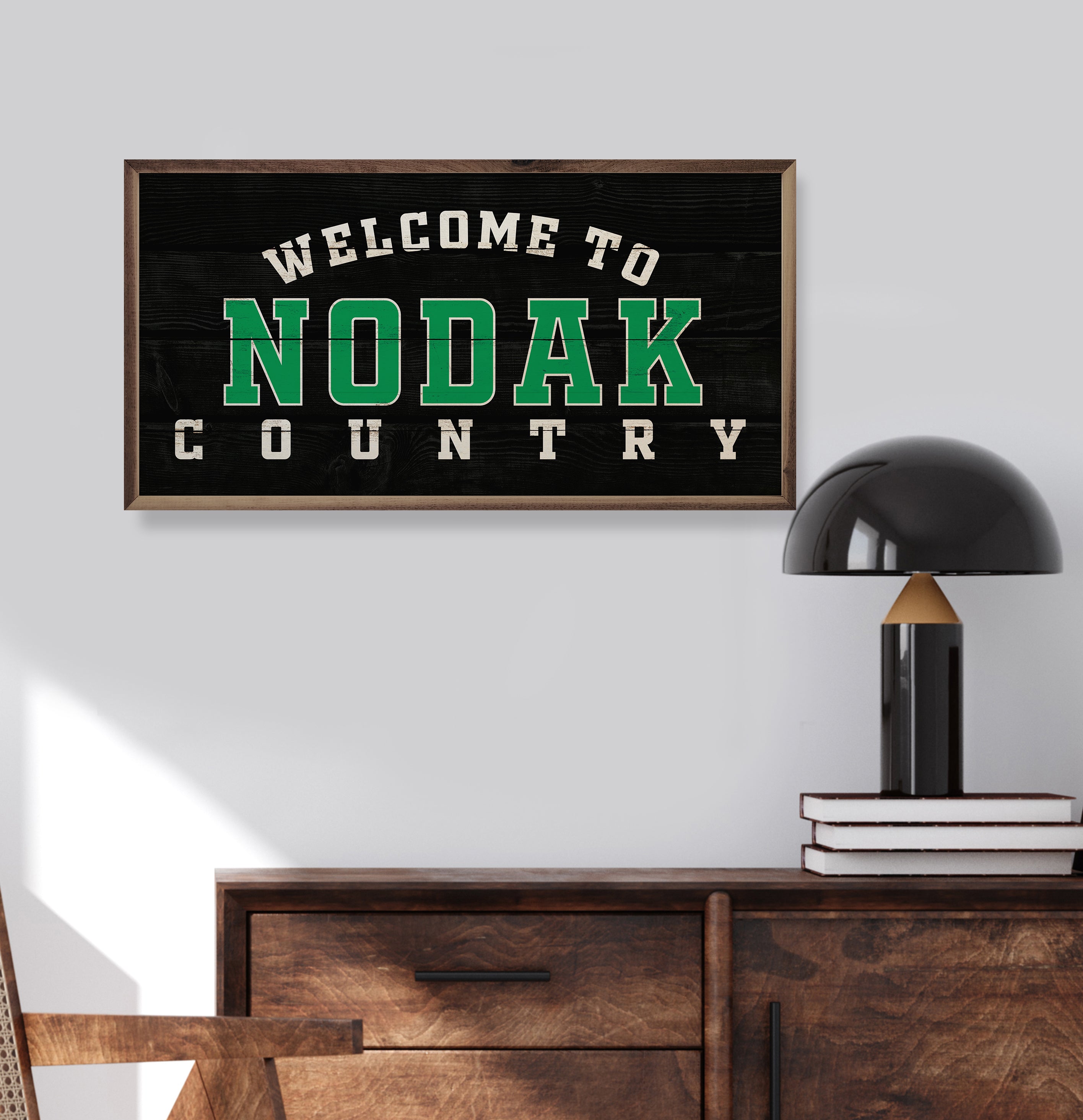 Welcome Country North Dakota 24x12 / Black