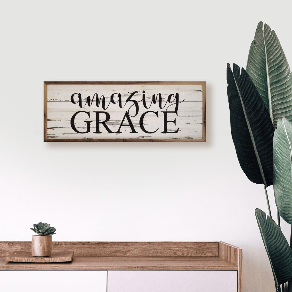 Amazing Grace Typewriter Whitewash 24x8 / Whitewash