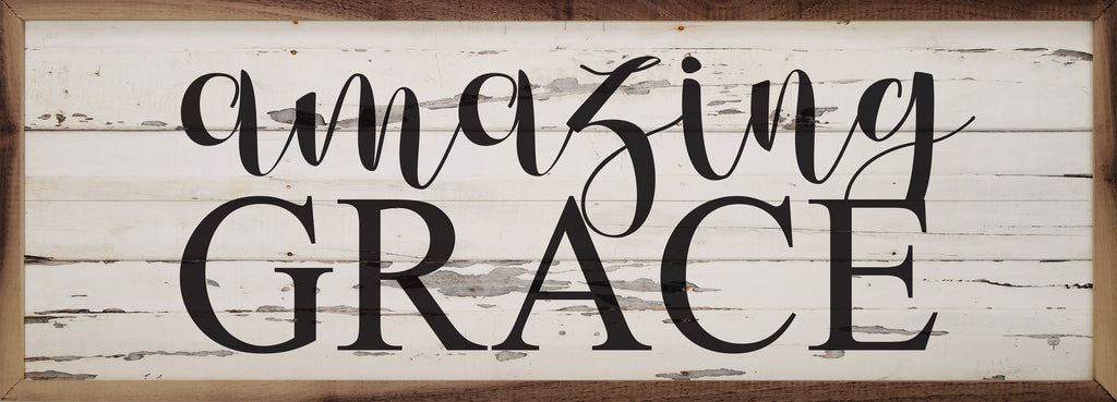 Amazing Grace Typewriter Whitewash 24x8 / Whitewash