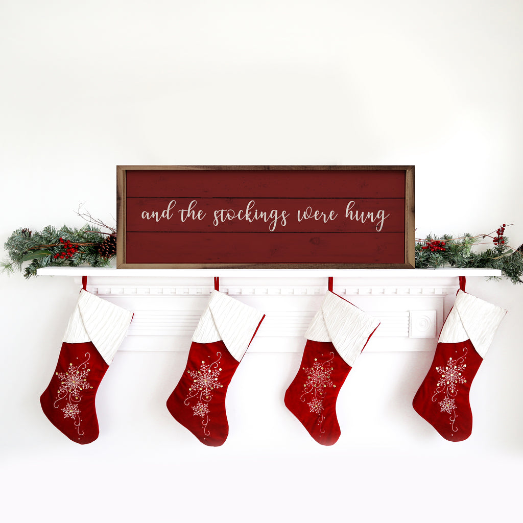 And The Stockings Were Hung Red 24x8 / Red