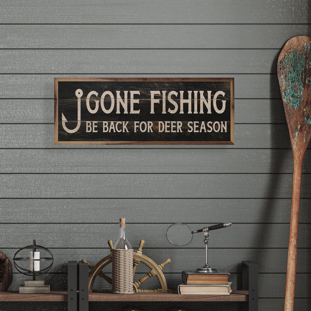 Be Back For Deer Season Hook Black 24x8 / Black