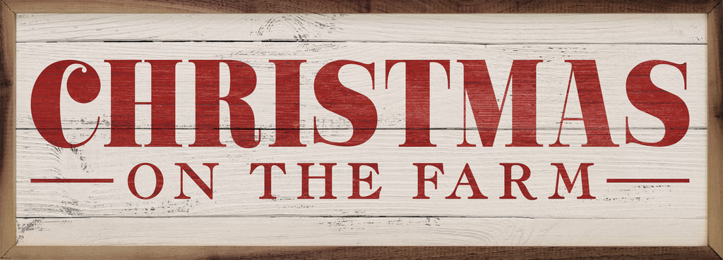 Christmas On The Farm Whitewash 24x8 / Whitewash