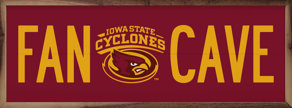 Fan Cave Iowa State 24x8 / Red