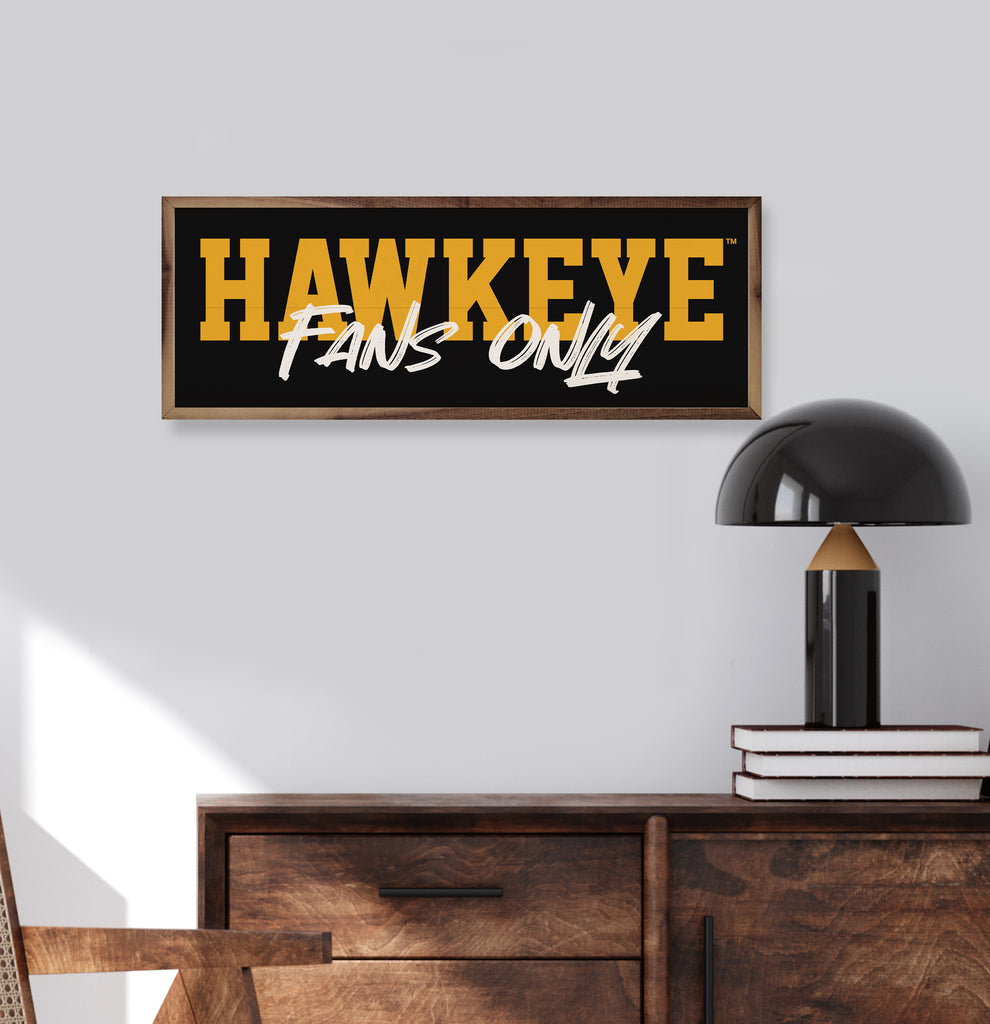 Fans Only Iowa 24x8 / Black