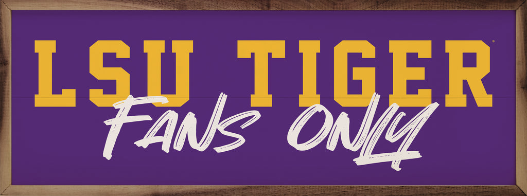 Fans Only LSU 24x8 / Purple