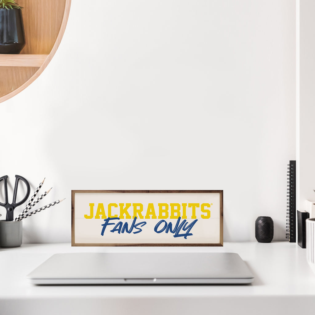Fans Only South Dakota State 24x8 / White