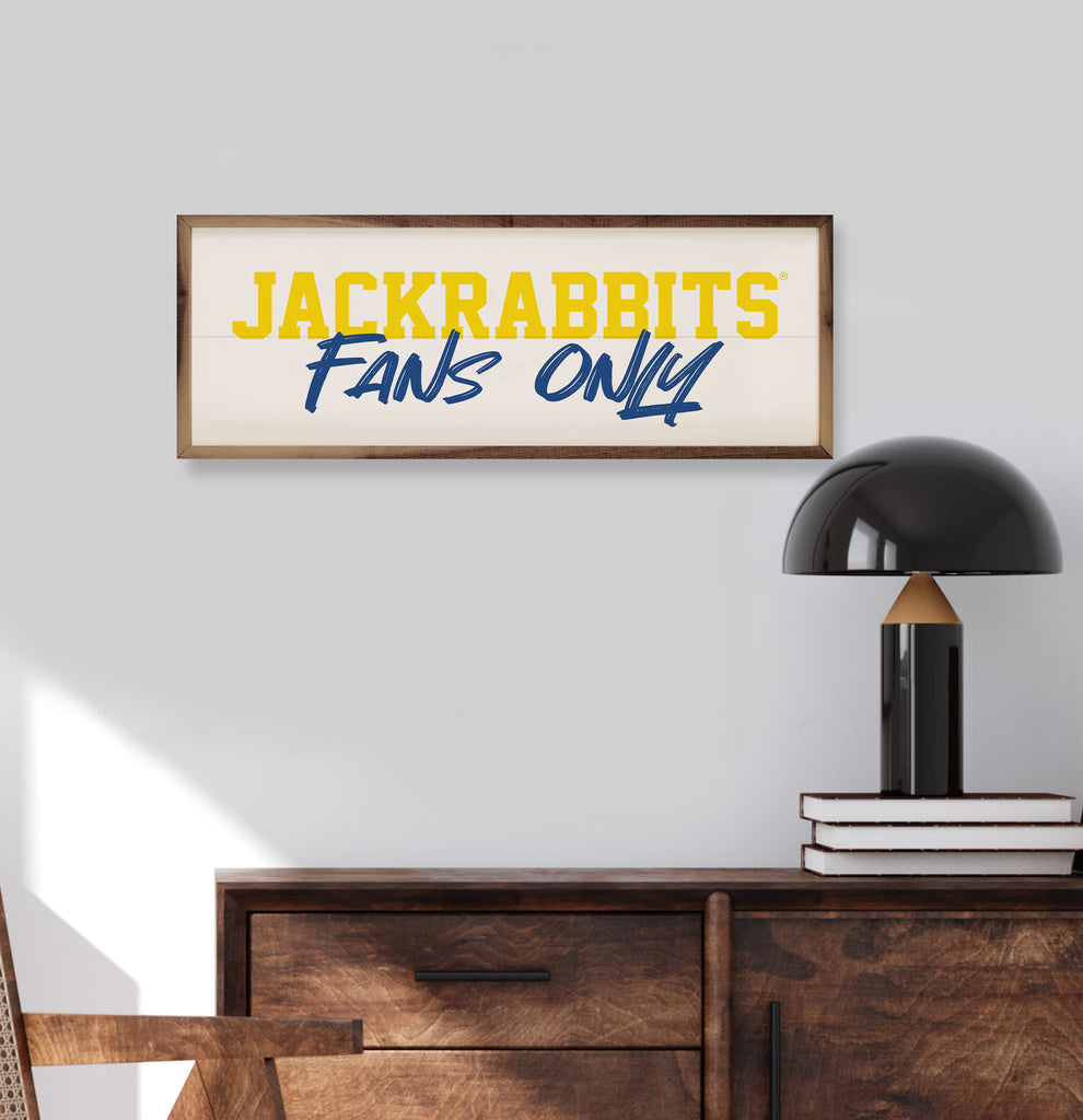 Fans Only South Dakota State 24x8 / White