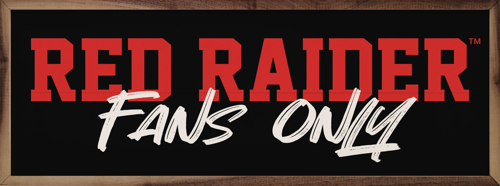 Fans Only Texas Tech 24x8 / Black