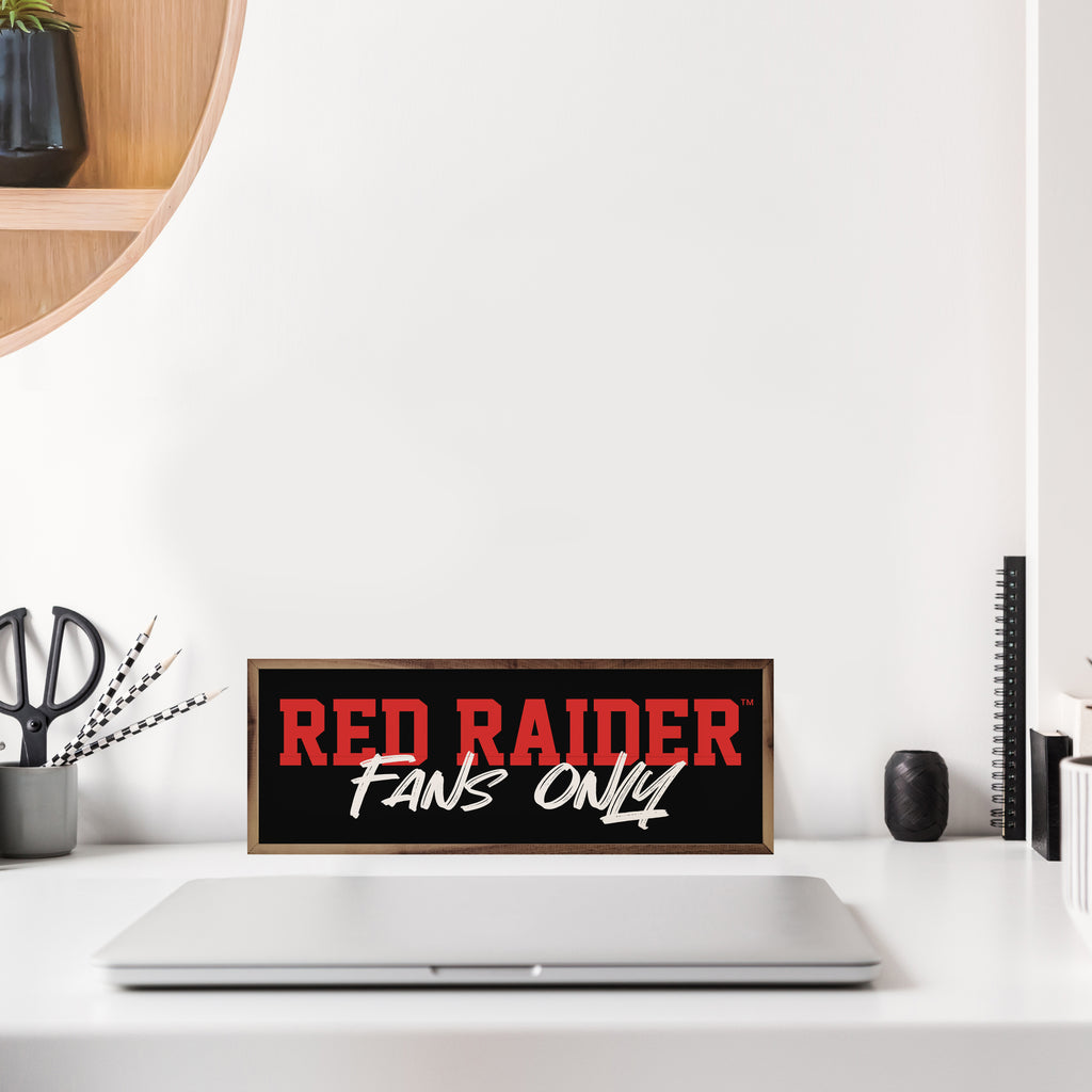 Fans Only Texas Tech 24x8 / Black